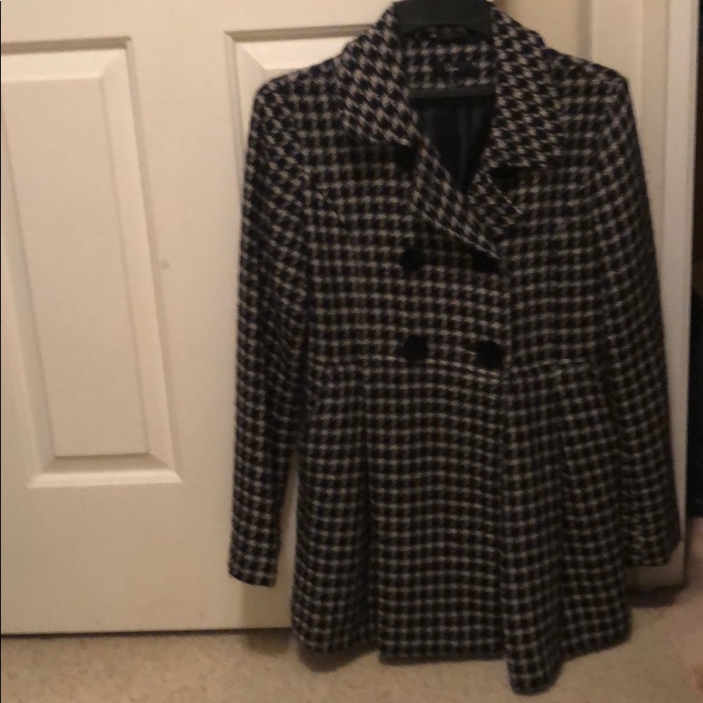 Aqua double breasted coat